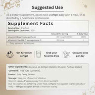 NutraVora Vitamin D3 K2 MK-7 Softgels – 10000 IU + 200mcg – 300 Count | 10-Month Supply