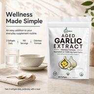 NutraVora Aged Garlic Extract Softgels – 7500mg – 300 Count | 100-Day Supply | Odorless