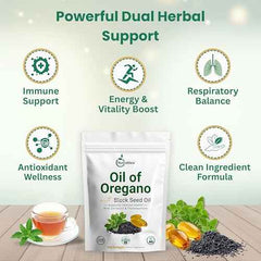 NutraVora Oil of Oregano with Black Seed Oil – 300 Softgels