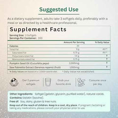 NutraVora Pumpkin Seed Oil with Saw Palmetto – 300 Softgels