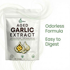 Aged Garlic Extract Softgels 7500 mg per Serving – Odorless Garlic Capsules – 300 Softgels
