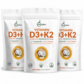 NutraVora Vitamin D3 K2 MK-7 Softgels – 10000 IU + 200mcg – 300 Count | 10-Month Supply