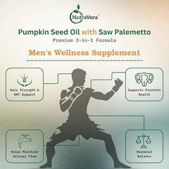 NutraVora Pumpkin Seed Oil with Saw Palmetto – 300 Softgels