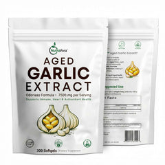 Aged Garlic Extract Softgels 7500 mg per Serving – Odorless Garlic Capsules – 300 Softgels