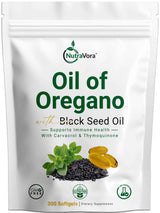 NutraVora Oil of Oregano with Black Seed Oil – 300 Softgels