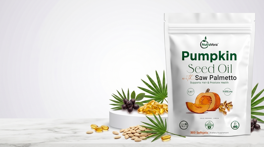 NutraVora Pumpkin Seed Oil with Saw Palmetto